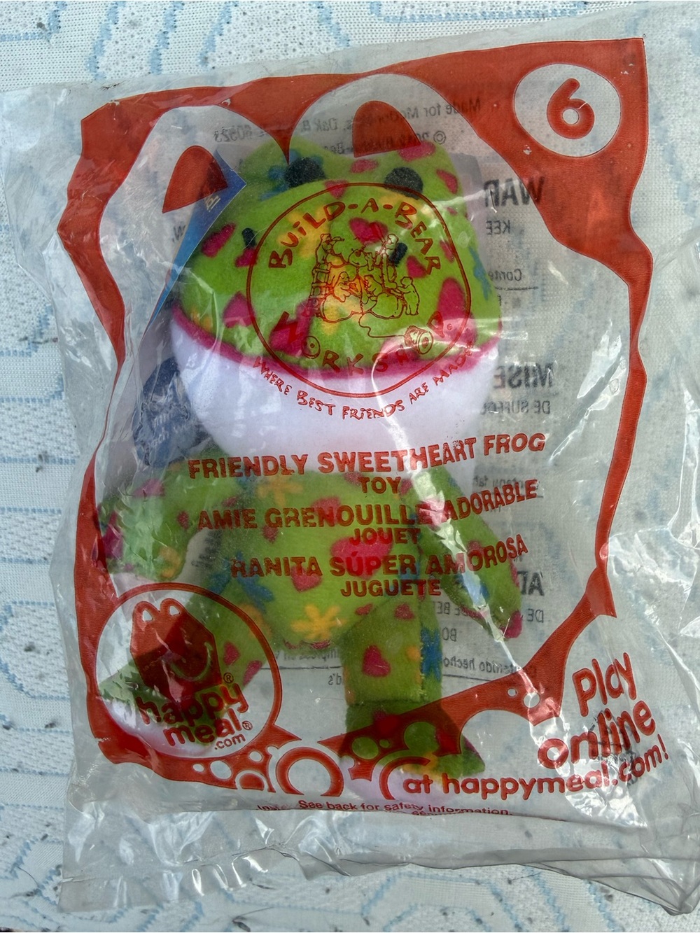 Build-A-Bear Green and Pink Friendly Sweetheart Frog Plush